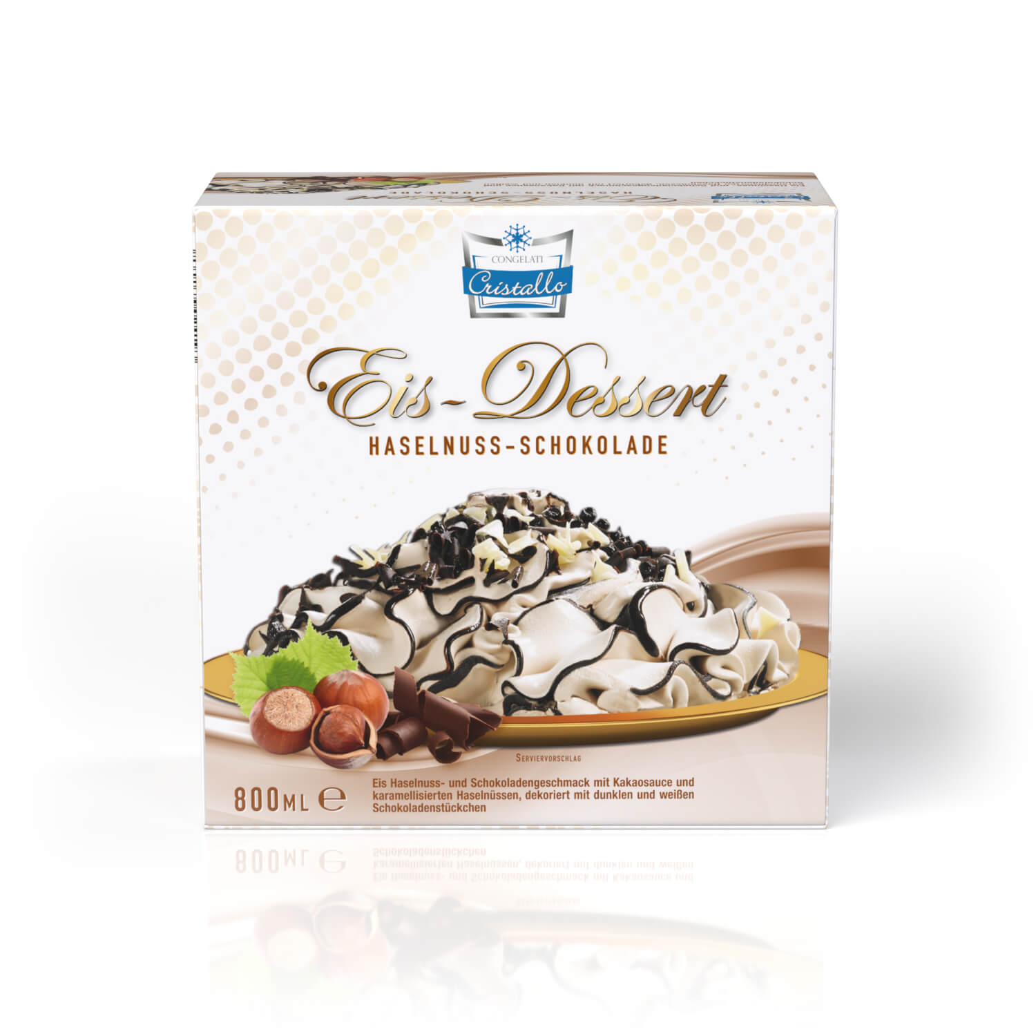 Cristallo Eis Dessert Haselnuss Schoko