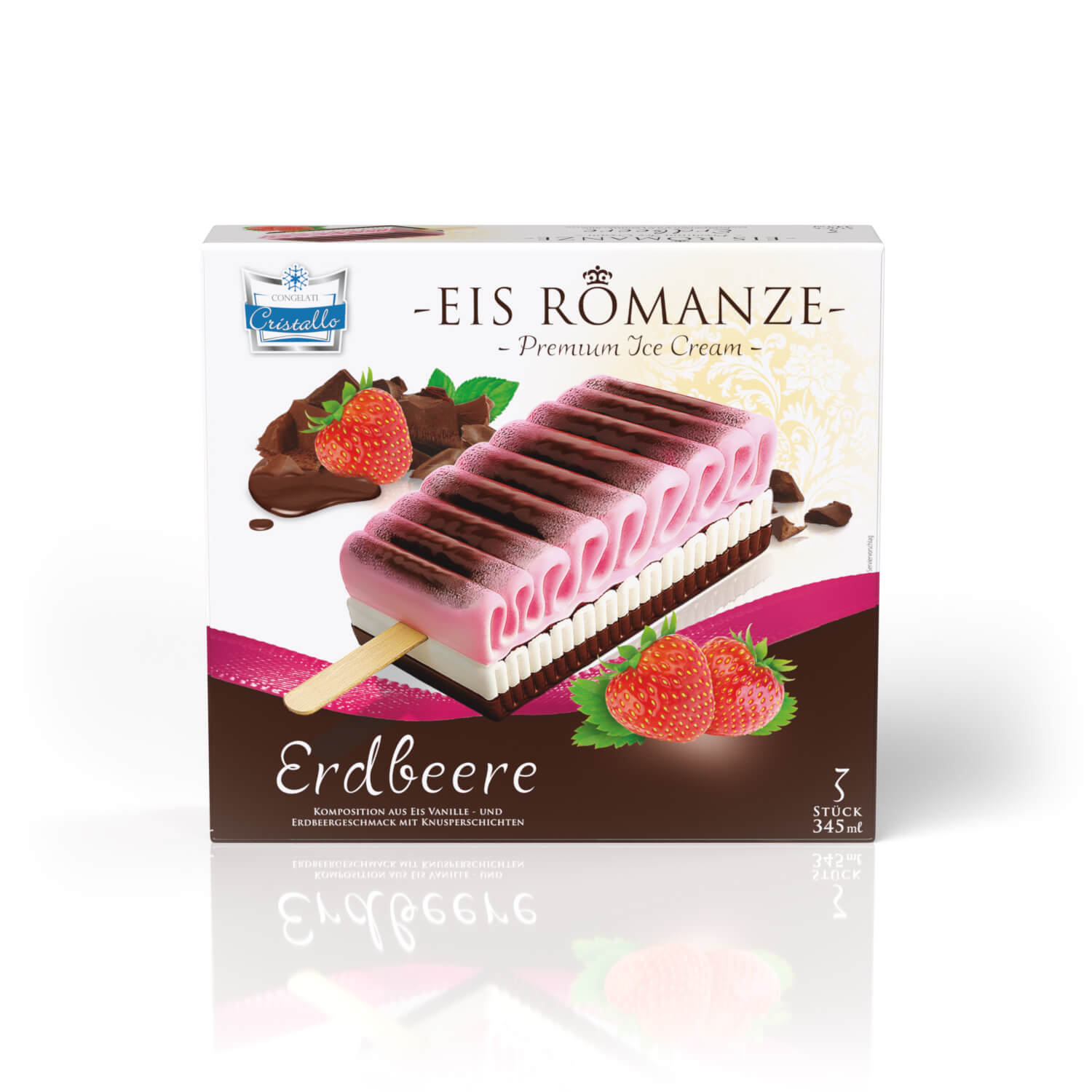 Cristallo Eis Romanze Erdbeere