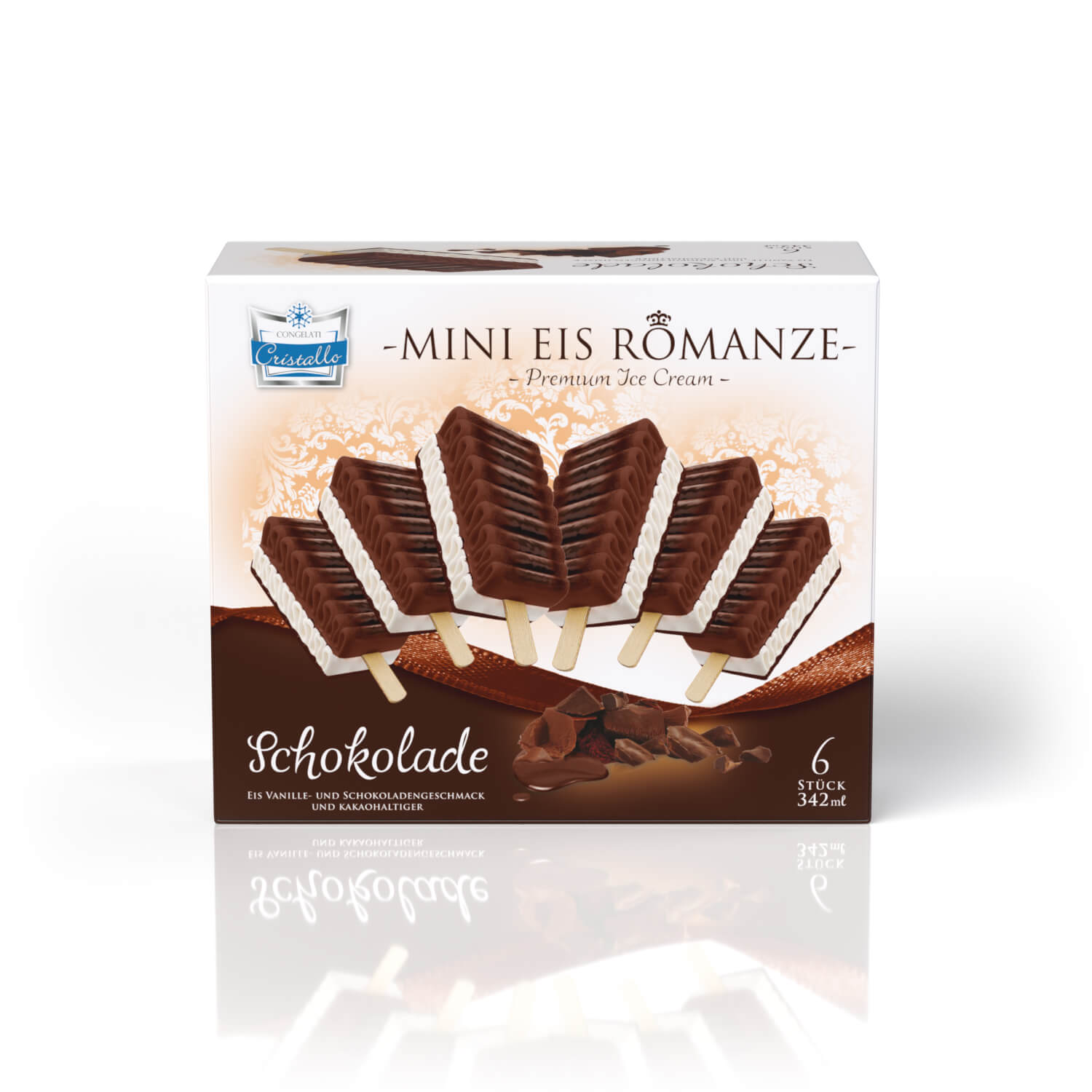 Cristallo Mini Eis Romanze Schokolade